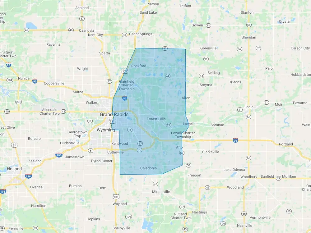 Ada, Michigan area map.